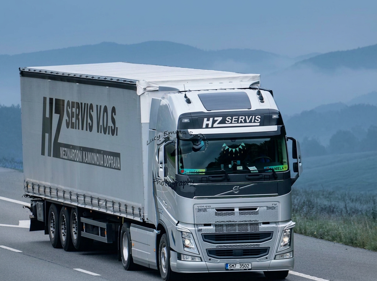 Kamion HZ servis na silnici